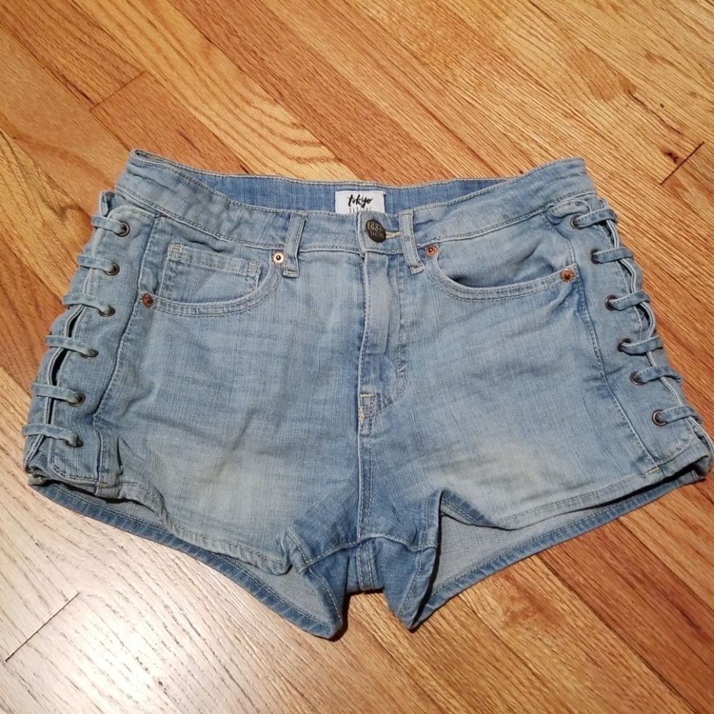 Tokyo Darling Shorts with Lacing Up the Sides